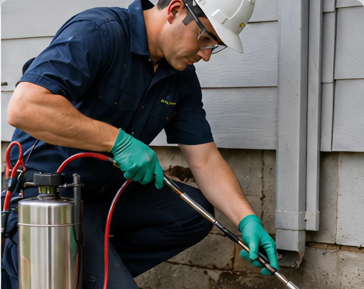T47 Pest Control technician providing termite control services for homes in Melbourne