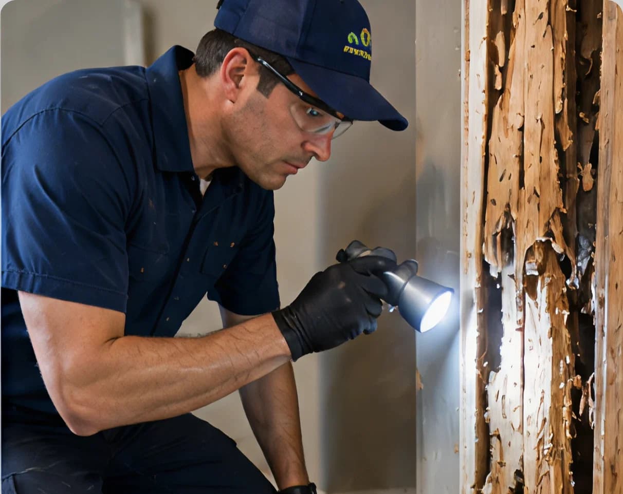 T47 Pest Control technician conducting a professional termite inspection in Melbourne