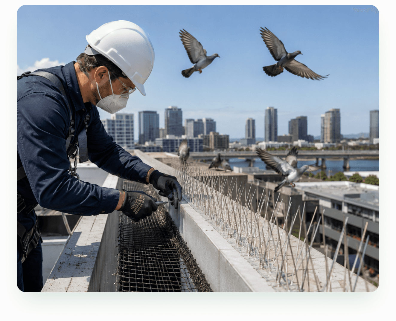 T47 Pest Control technician providing professional bird control in Melbourne