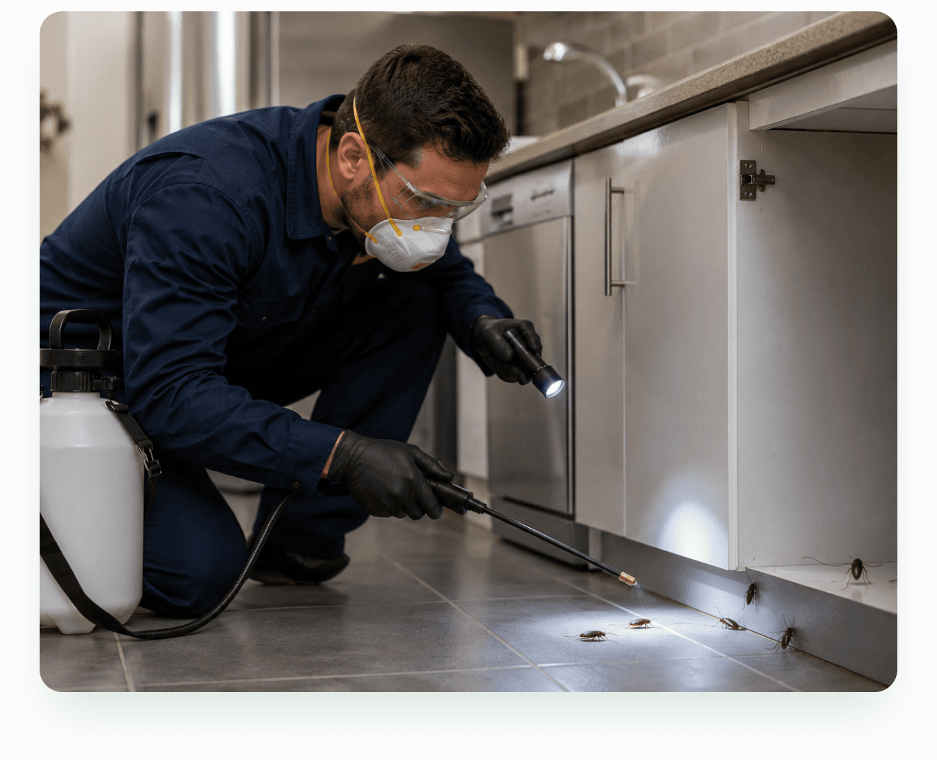 T47 Pest Control technician providing professional cockroach control in Melbourne