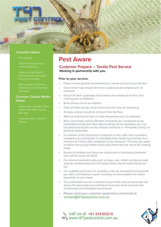 Preview of Textile Moth Services